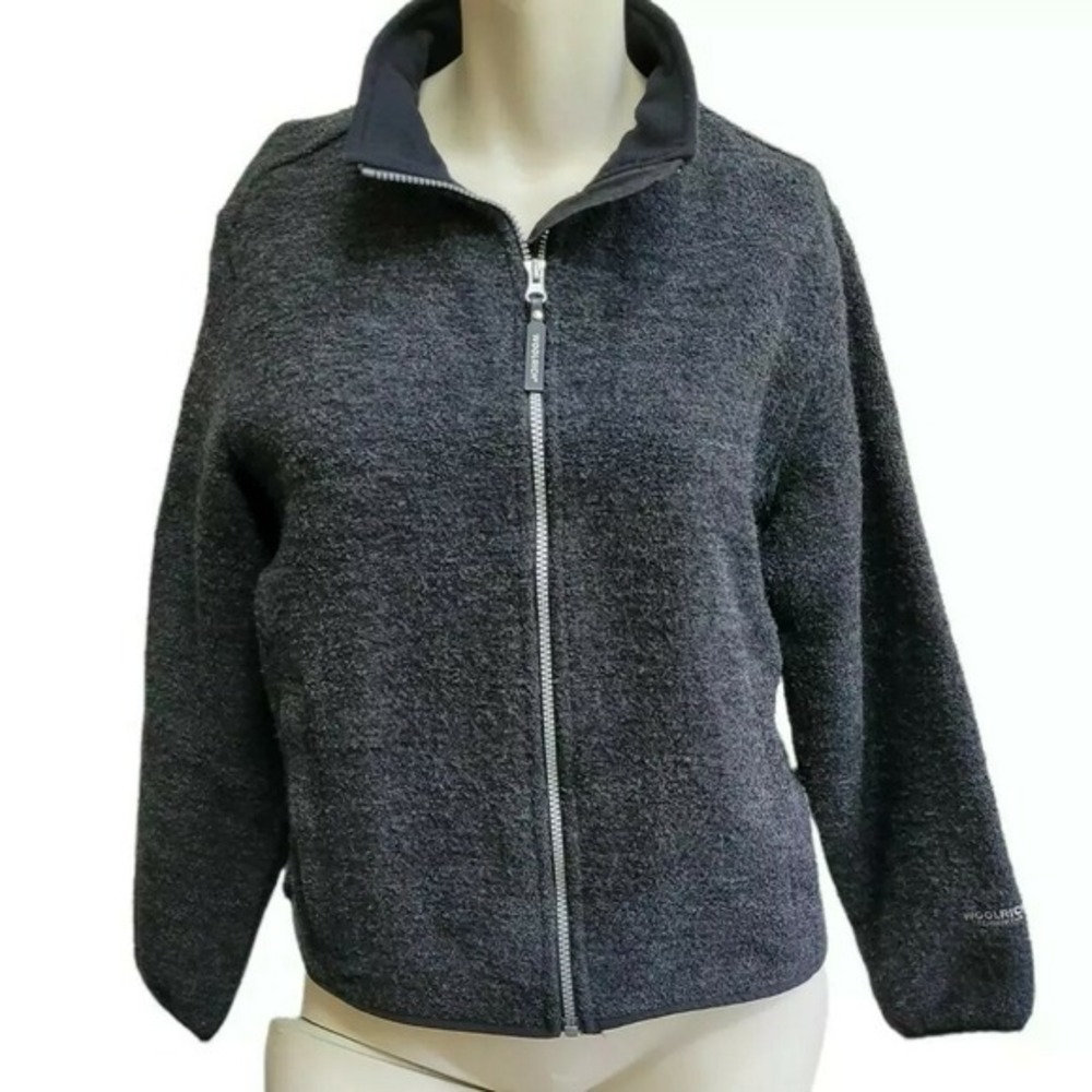 Woolrich‎ Technowool Women Sherpa Wool Jacket Black Small